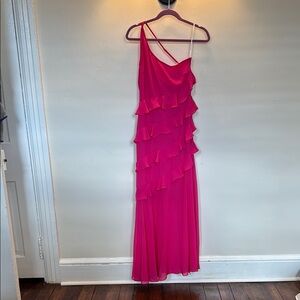 Lovers & Friends Pink Ruffled Gown